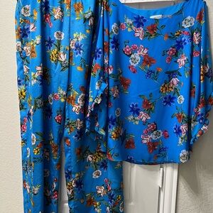 Calvin Klein Blue Floral Pantsuit